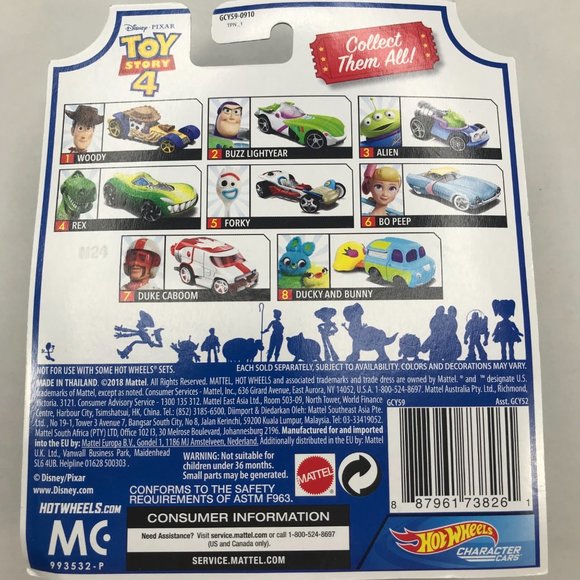 Mattel Hot Wheels Toy Story 4 Duke Caboom Character Car New - Picture 2 of 8